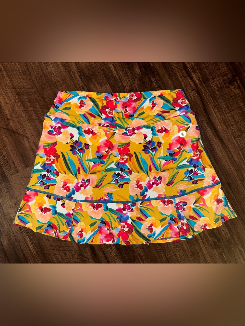 Dona Jo -JoJo Skirt / Skort Floral  14.5" Tennis Running Pickleball Large EUC